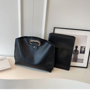 2pc WaterproofLarge Capacity PU Leather Clutch, Laptop Computer, iPad Ba…